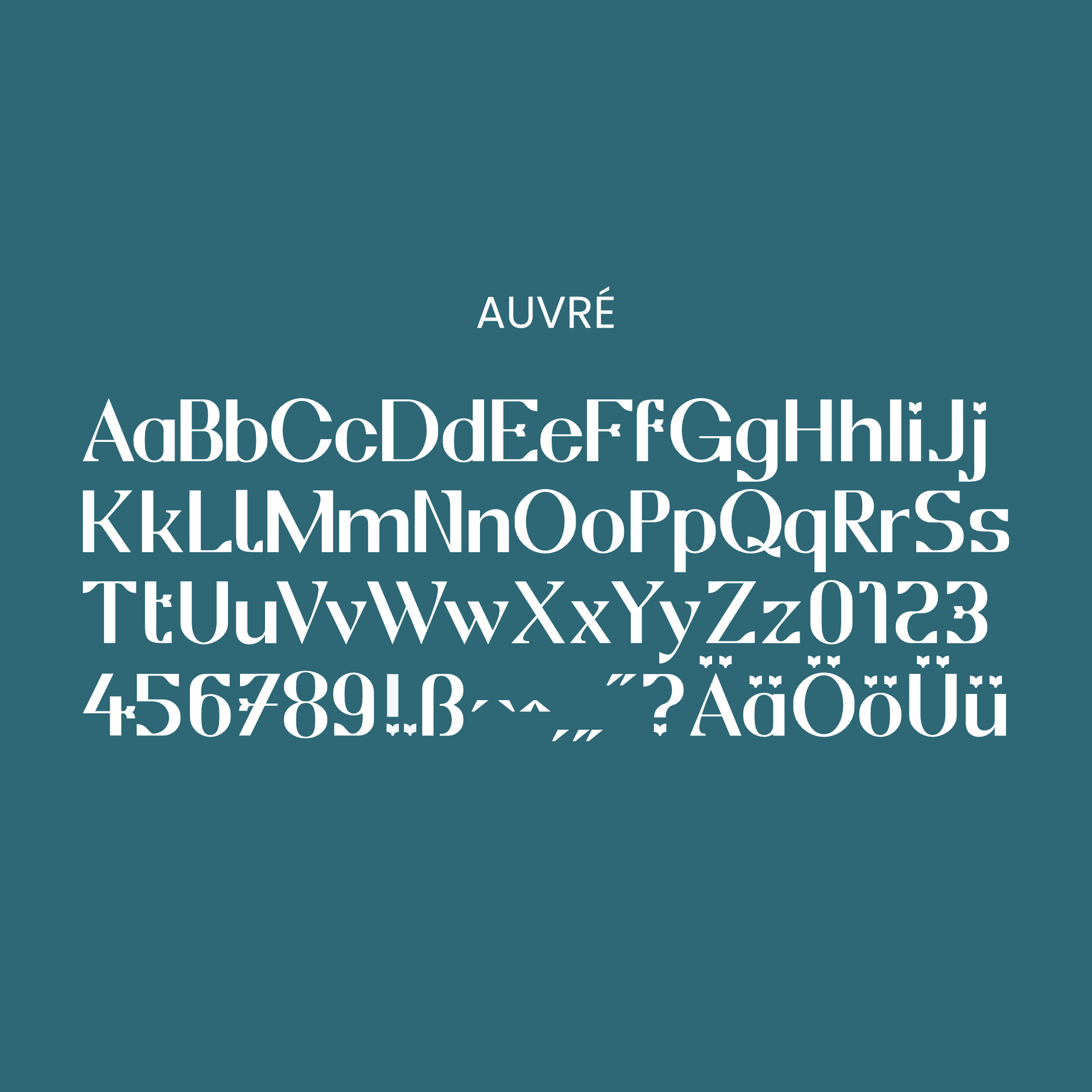 ALVÉ Custom Font AUVRE