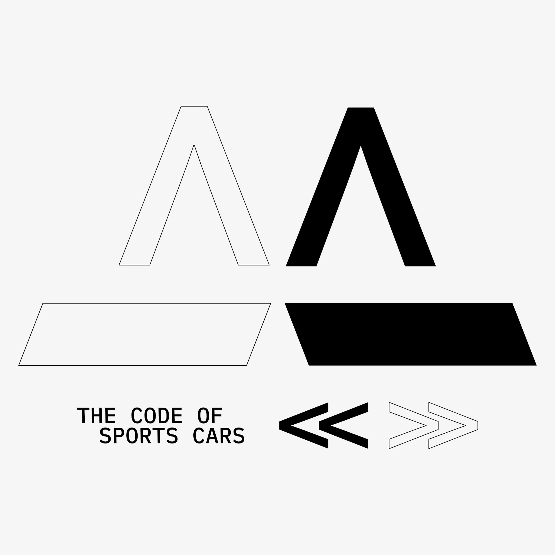 Logo und Designsystem der Marke Aventicor mit Slogan The Code of Sports Cars