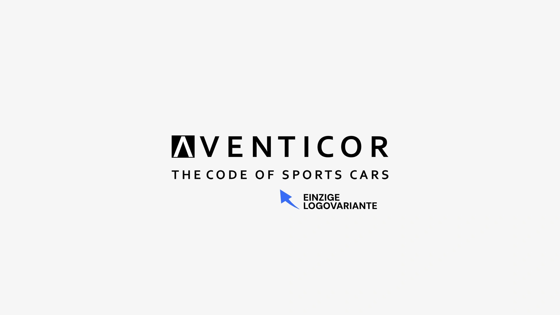 AVENTICOR Logo mit Claim The Code of Sports Cars als einzige Logovariante