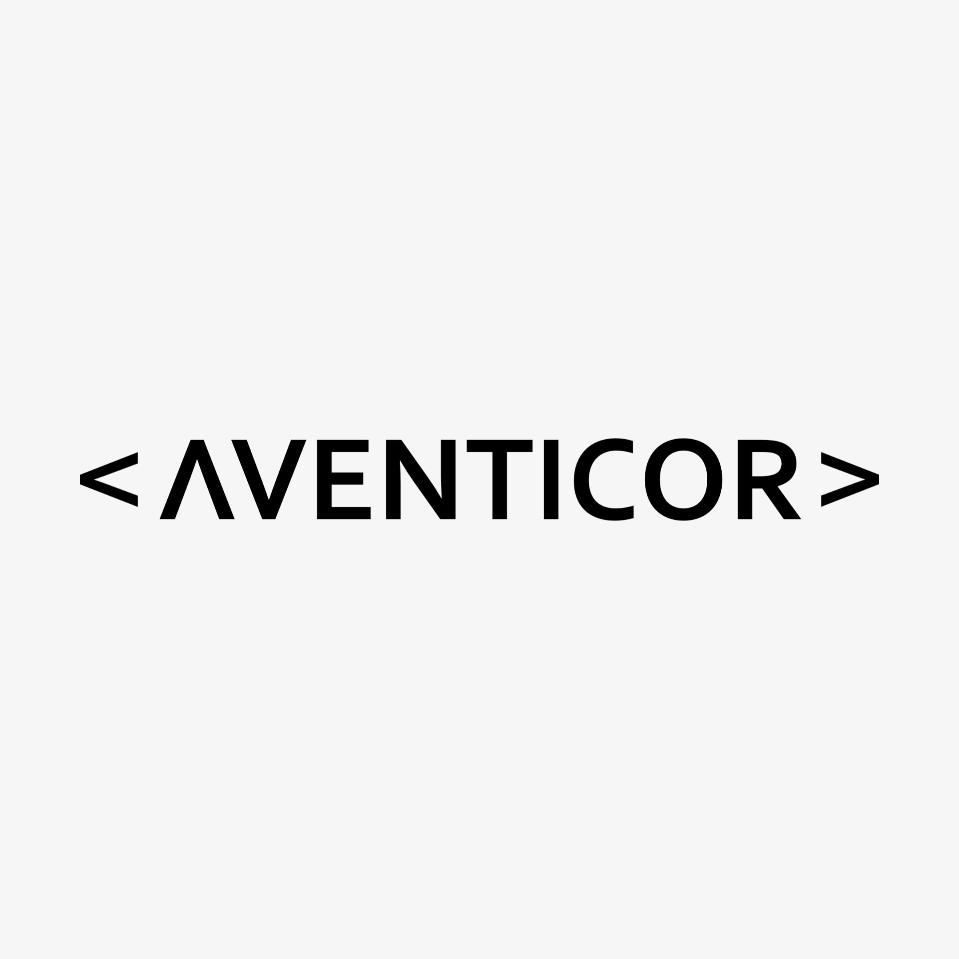 AVENTICOR Wortmarke Logo in Schwarz auf hellem Hintergrund, Beispiel für Markendesign