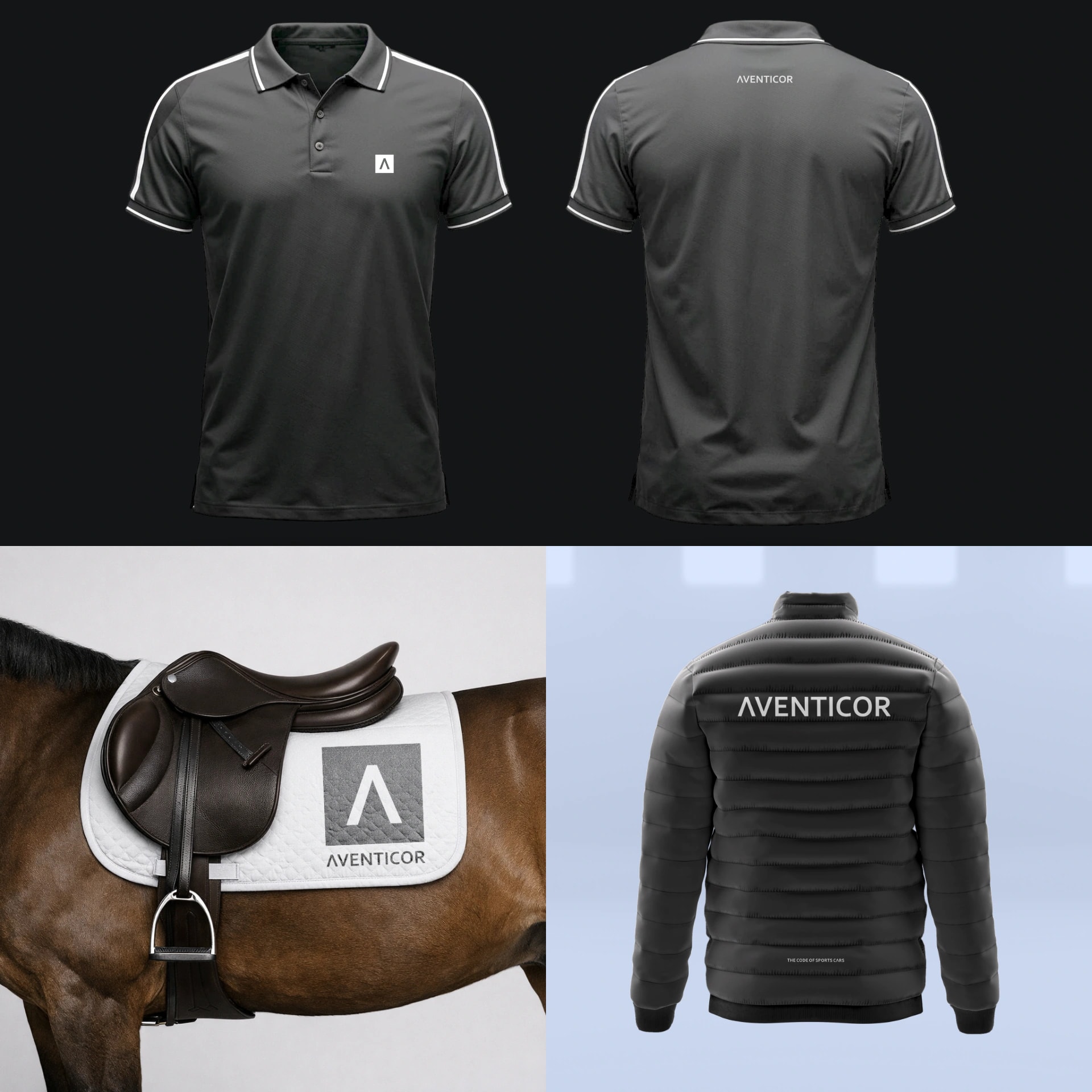 AVENTICOR Markenkollektion mit Poloshirt, Steppjacke und Schabracke im einheitlichen Corporate Design