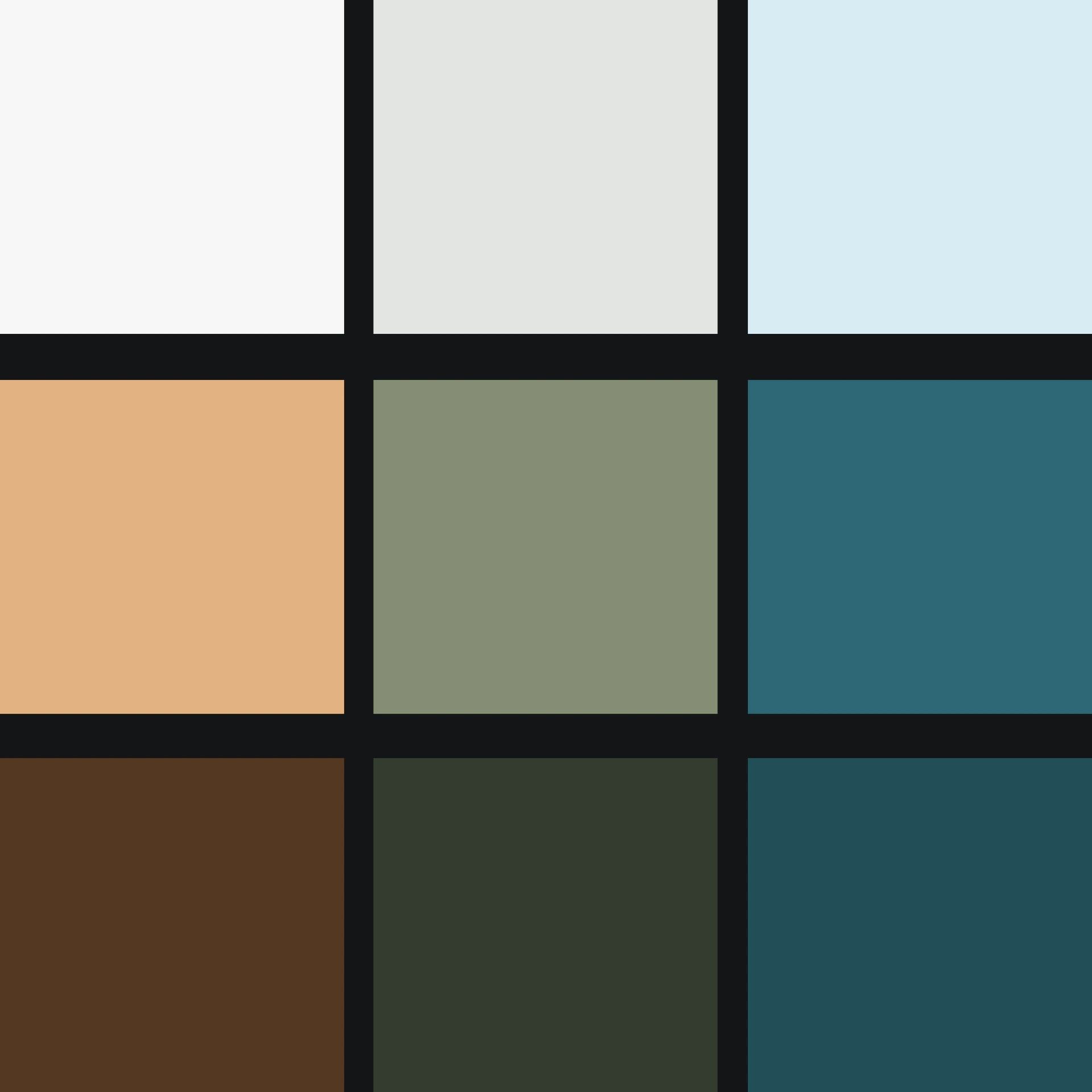 Farbpalette einer Markenidentität mit warmen und kühlen Tönen für Corporate Design