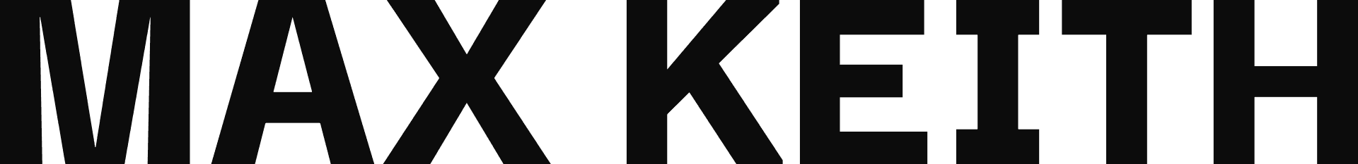 Wortmarke MAX KEITH der Branding Agentur für Markenstrategie und Design